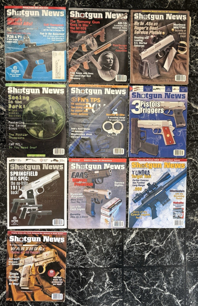 Lot of 10 Vintage Shotgun News Magazines Assorted Issues from 2003 & 2004