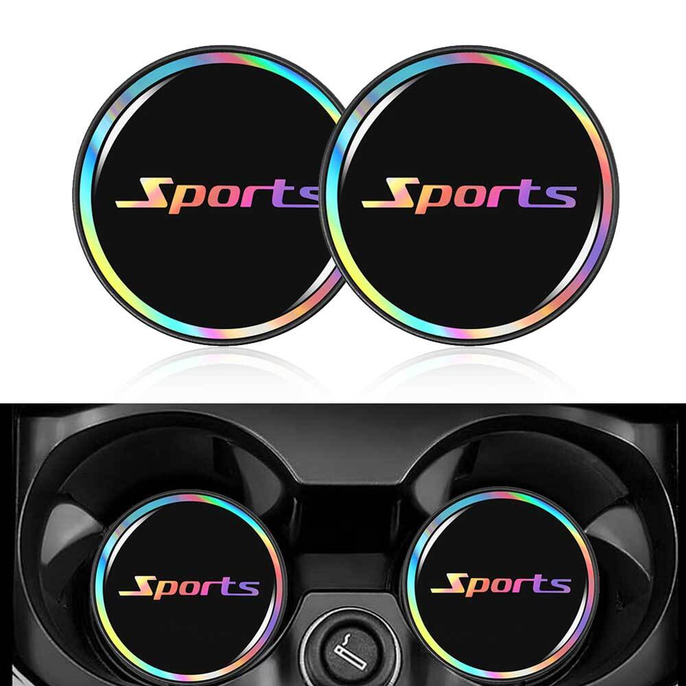 2X Cup Holder Pads Anti Slip Mat Sport Radiant Coasters Car Interior Accessories