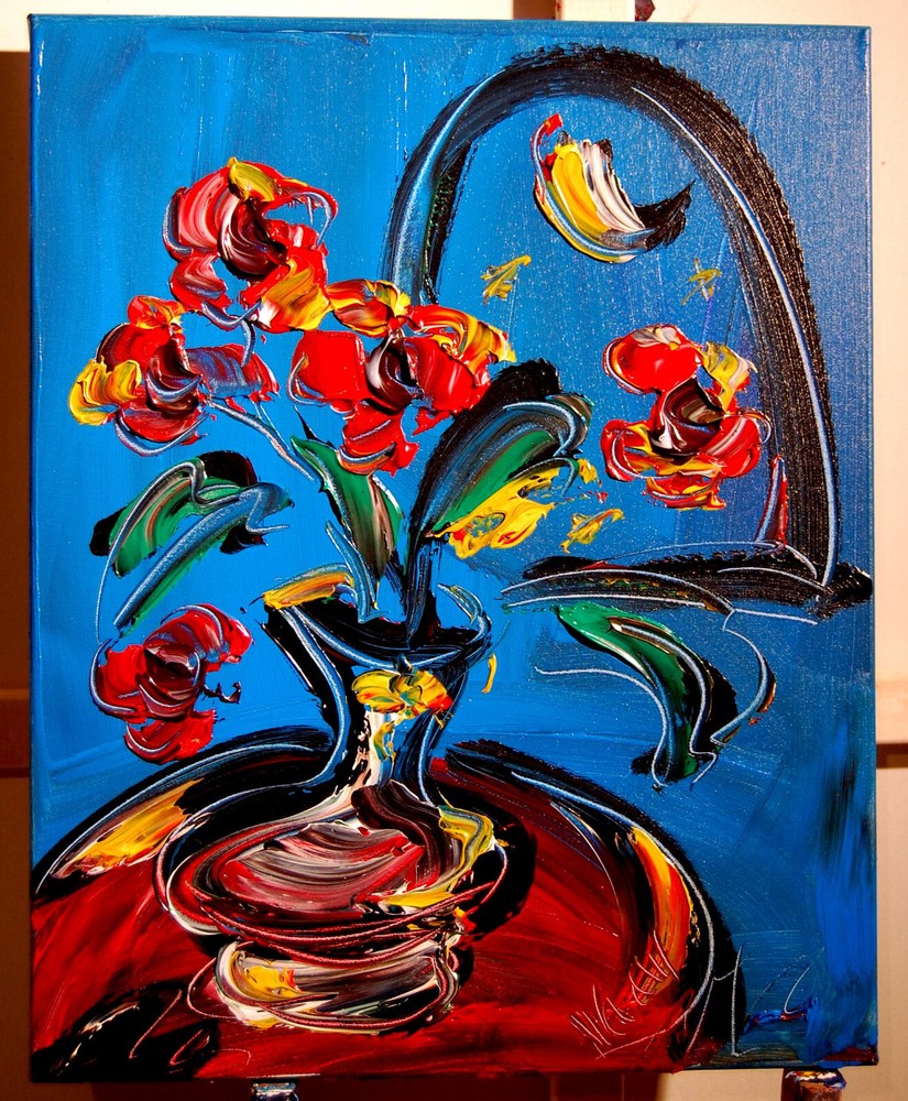 FLORAL ART  ABSTRACT  stretched  PAINTING CANVAS ART CONTEMPORARY UArvSC