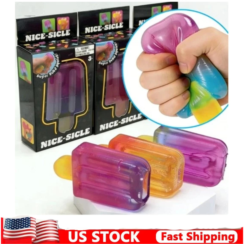 Schylling Needoh Nice Cube Sensory Nice-Sicle Stress Relief Squishy Cube Anti-An