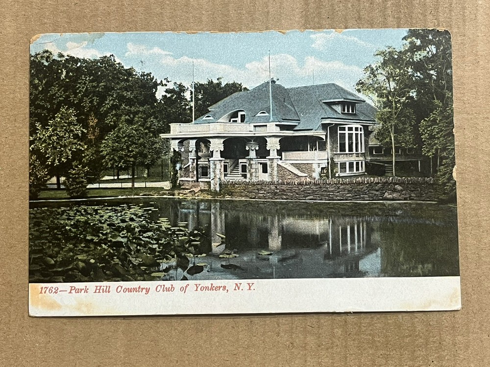 Postcard Yonkers NY New York Park Hill County Club Clubhouse Vintage c1905 UDB