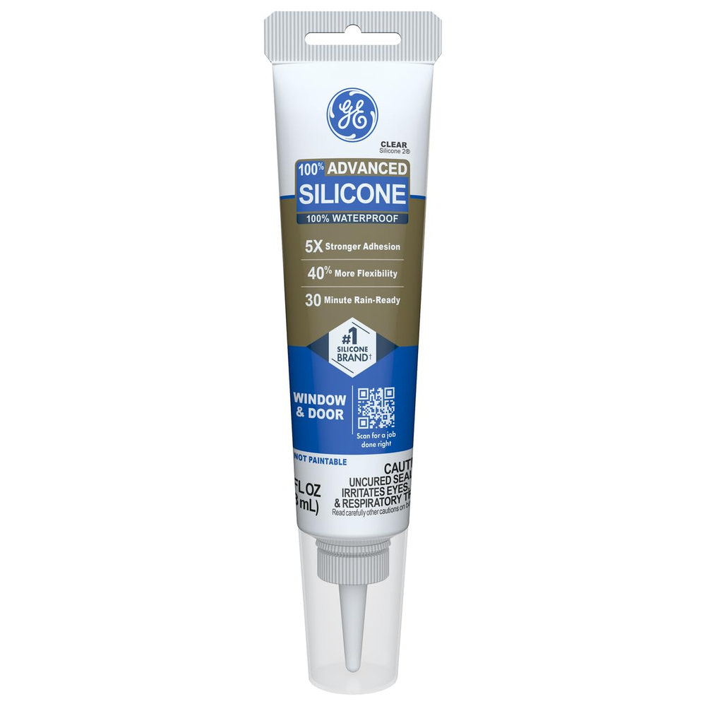 1 Pack Clear Silicone Caulk 2.8 Oz Waterproof Sealant for Windows Doors