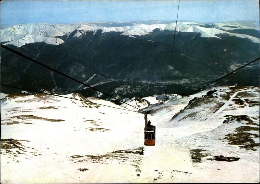 Cable Car Bucegi Mountains Romania vintage postcard s724