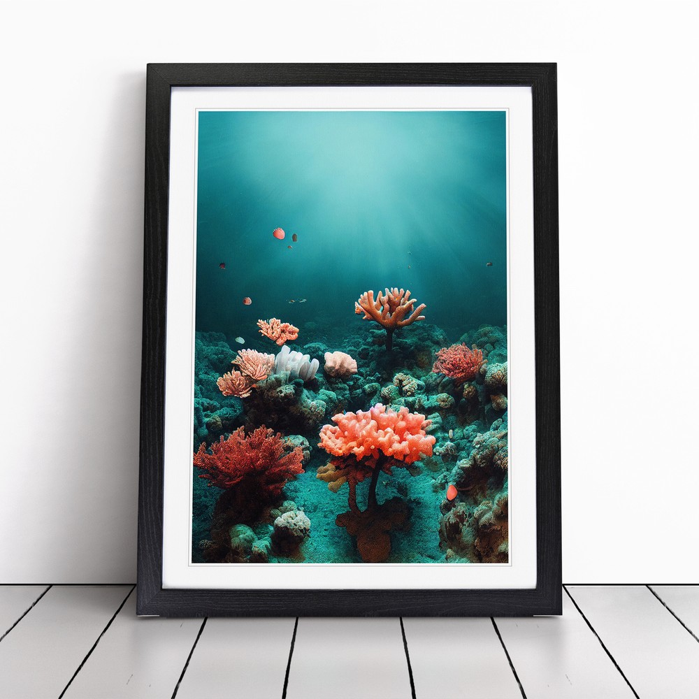 The Coral Reef Wall Art Print Framed Canvas Picture Poster Decor Living Room