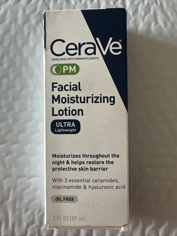 CeraVe PM Facial Moisturizing Lotion 3 oz Ultra Lightweight Hydration