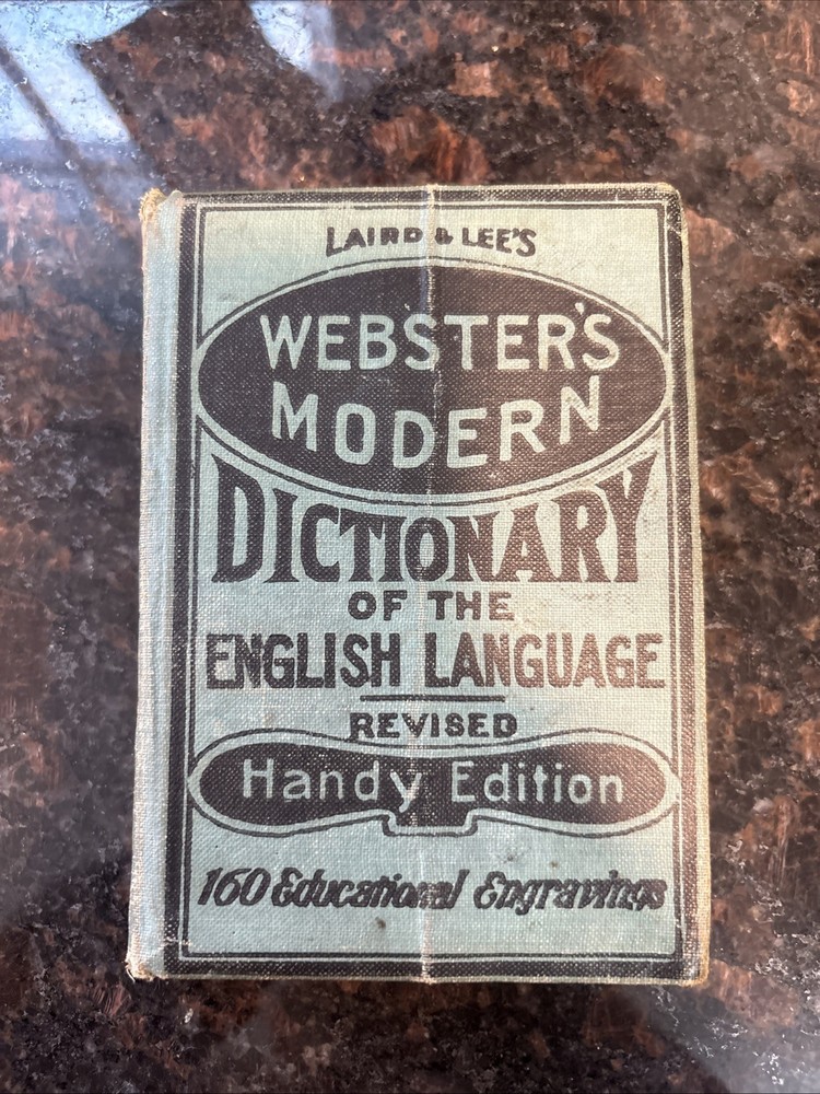 Laird & Lee's Webster's Modern Dictionary Handy Edition From 1906 Rae Book