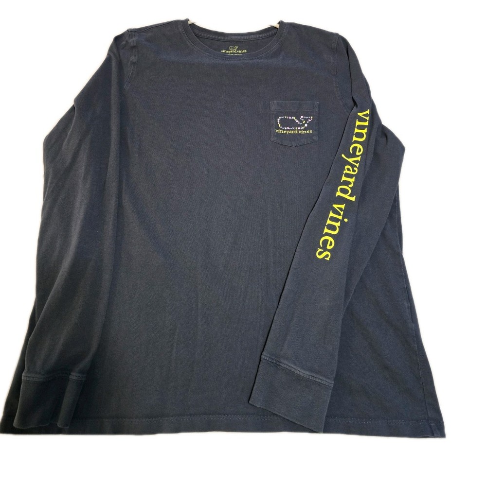 Vineyard Vines Men's Happy Halloween Holiday Long Sleeve Pocket Tee | XLarge |