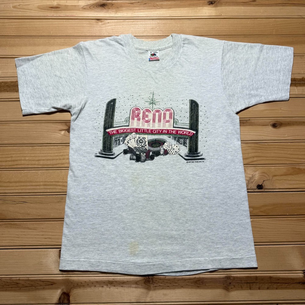 Vintage 80s 1988 Reno Nevada The Biggest Little City in the World Shirt - Small
