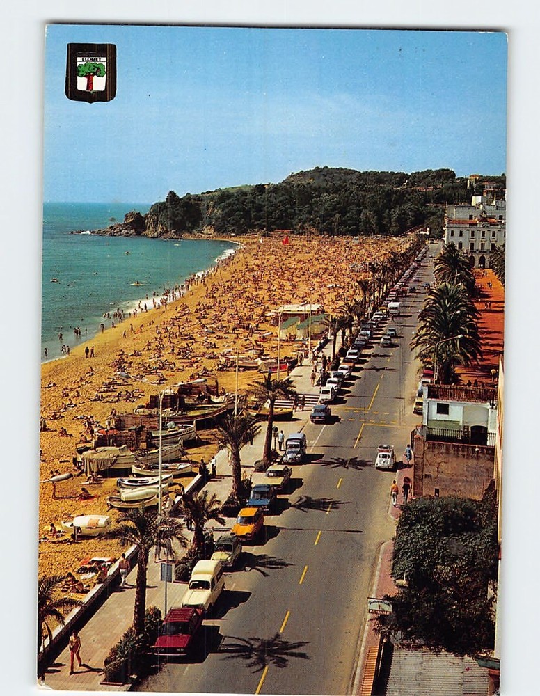 Postcard Beach and Promenade Lloret de Mar Spain
