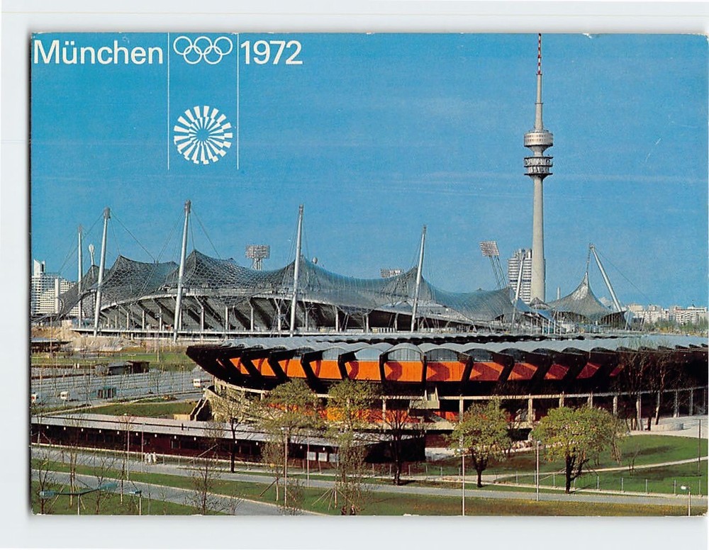 Postcard Olympic Stadium Munich Germany