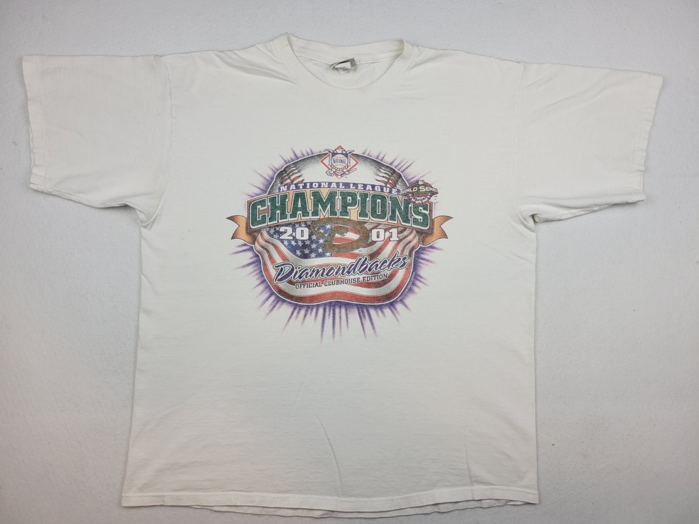 Vintage 2001 Arizona Diamondbacks NL Champions Clubhouse Edition Shirt Mens XL