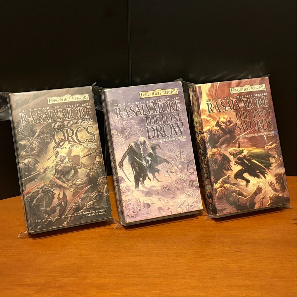 Forgotten Realms: Complete Hunter’s Blades Trilogy, Legend of Drizzt, D&D PB Lot