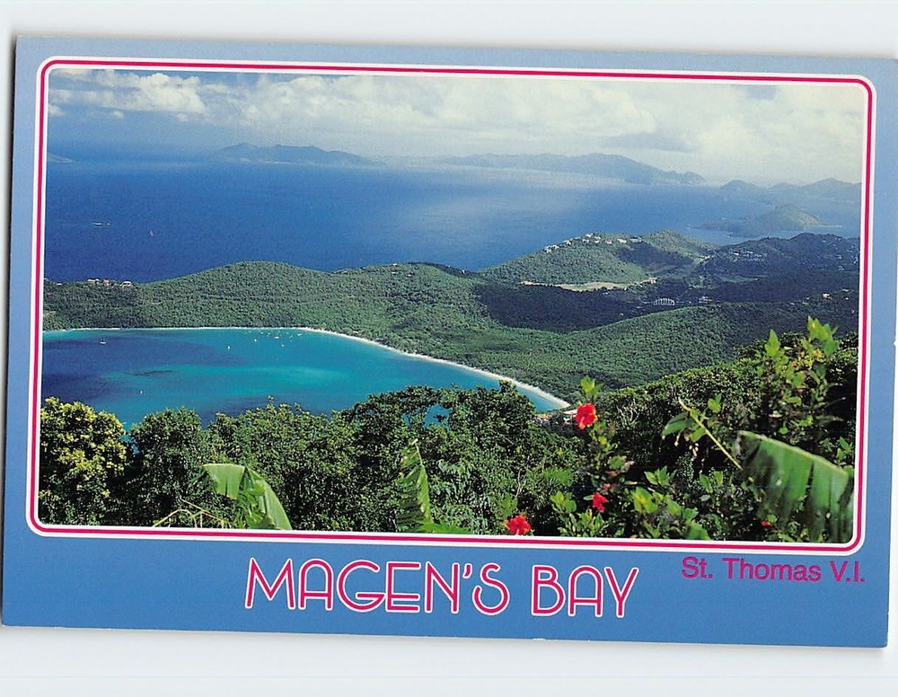 Postcard Magens Bay Beach St. Thomas US Virgin Islands