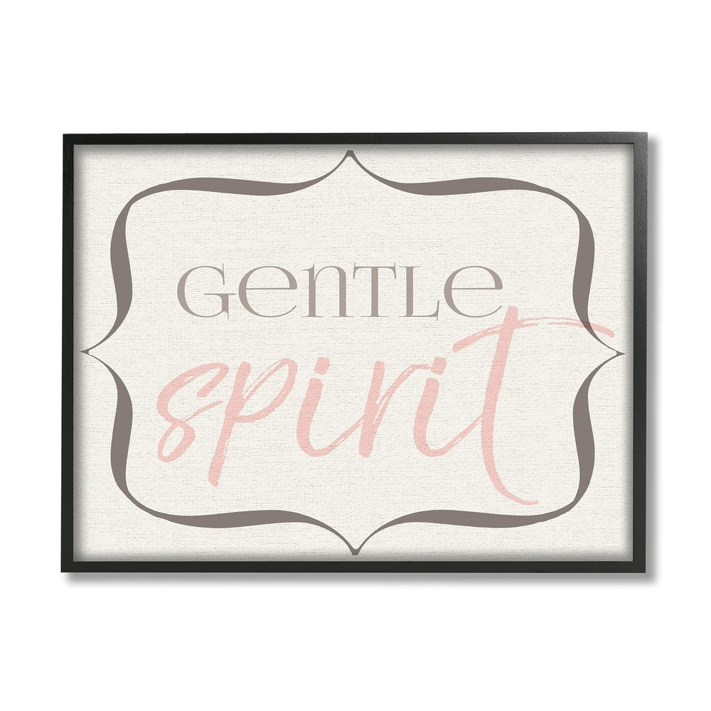 Elegant Gentle Spirit, Design by Daphne Polselli Black Framed Wall Art, 24 x ...