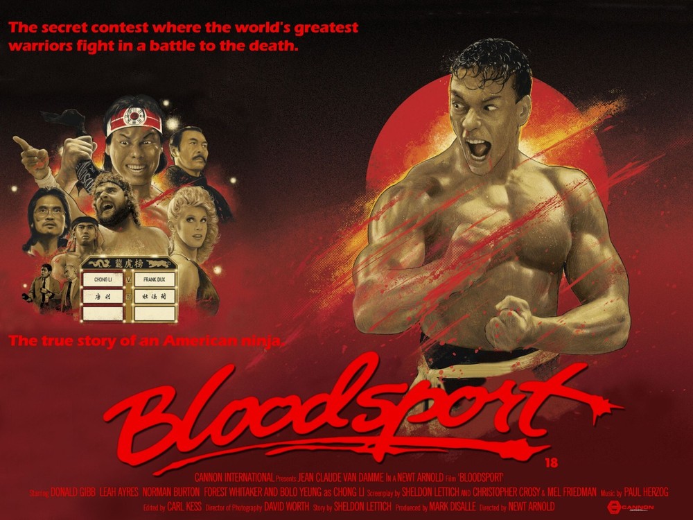 BLOODSPORT 1988 quad poster print 30x40