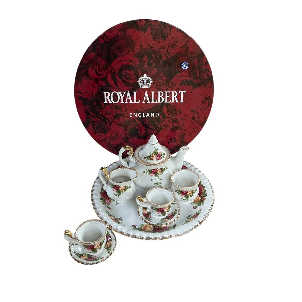 Royal Albert Old Country Roses Le Petite Miniature 9 piece Tea Set New in Box