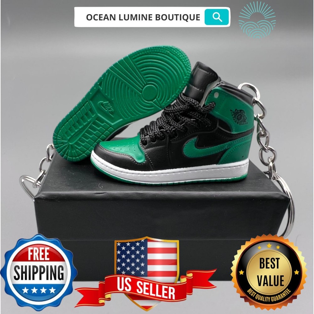 Air Jordan 3D Mini Sneaker Keychain, Basketball Sneaker Collectible, Box Options