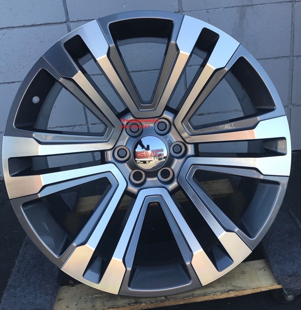 24'' inch G10 Grey Machine Wheels Tahoe Yukon Suburban Silverado New Rims