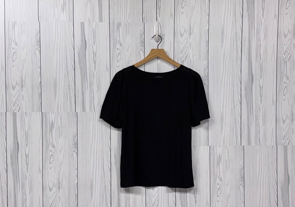 Banana Republic t shirt womens size small petite short sleeve crew neck black
