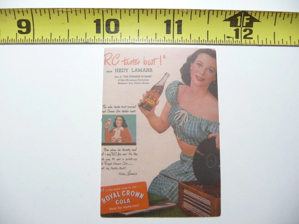 FUN OLD AD ADVERTISEMENT ACTRESS SODA SOFT DRINK SMALL STICKER DECAL DRINK