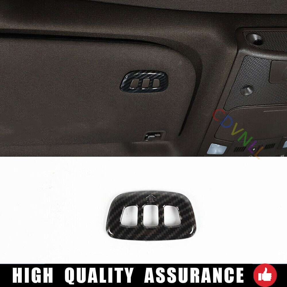 For Ford F150 F-150 2015-2020 Carbon Fiber Roof Garage Control Button Cover Trim