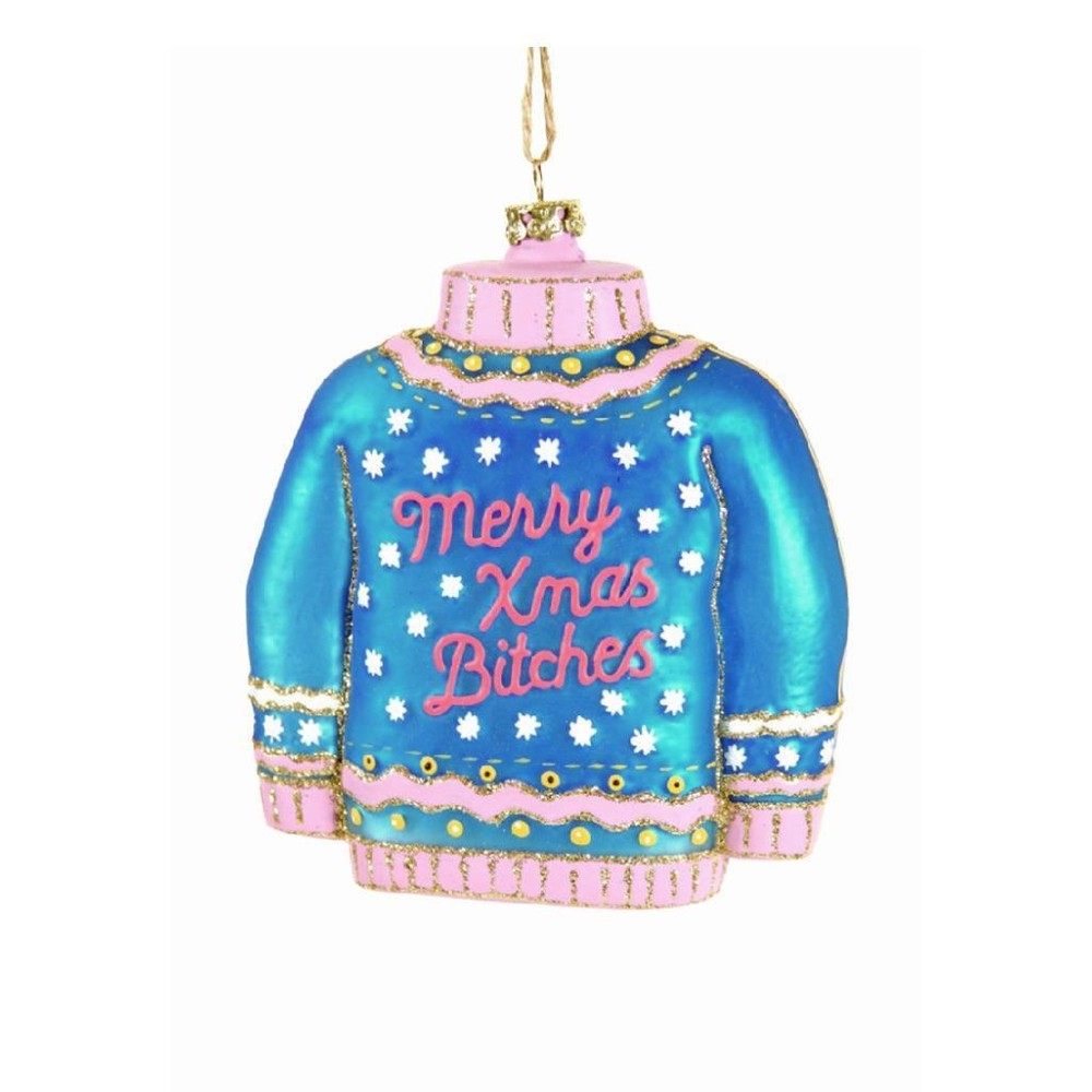 MERRY XMAS BITCHES ORNAMENT 4.5