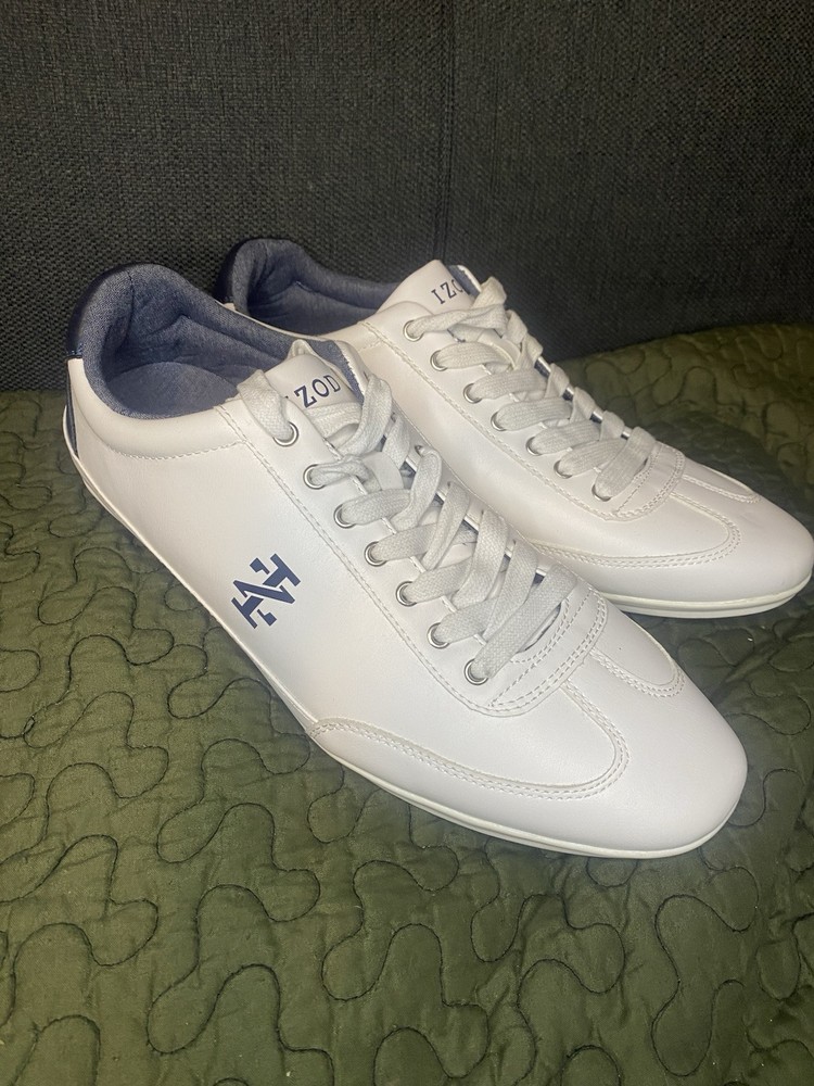 IZOD LION Suffolk White Lace Up Casual Sneakers Mens Shoes Size 12