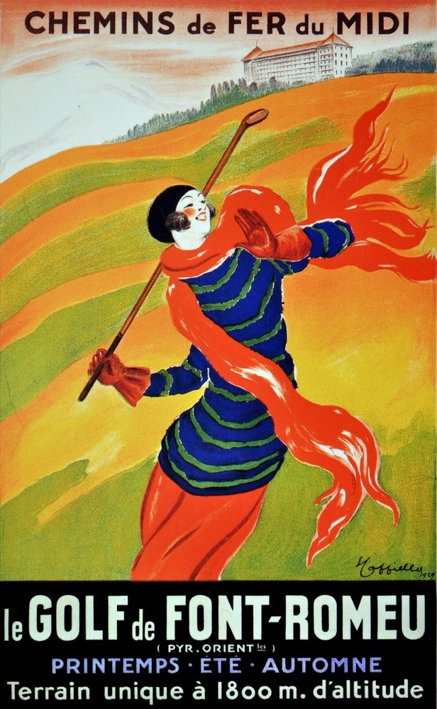 Le Golf French Sports travel Decor Poster.Home room wall art Nouveau. 4073