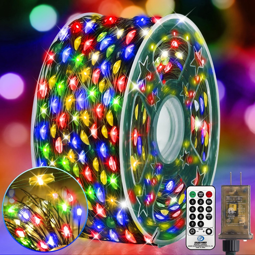 532FT Outdoor Christmas Fairy Lights Plug in,1600 LED String Lights Outdoor W...