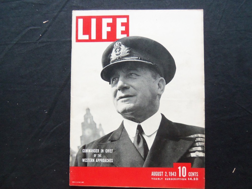 1943 LIFE MAG Aug 2 British Admiral Sir Max Kennedy Issue L350  