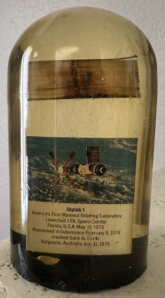Piece of Skylab 1 Space Station, Flown Artifact Relic in Acylic From Crash 1979
