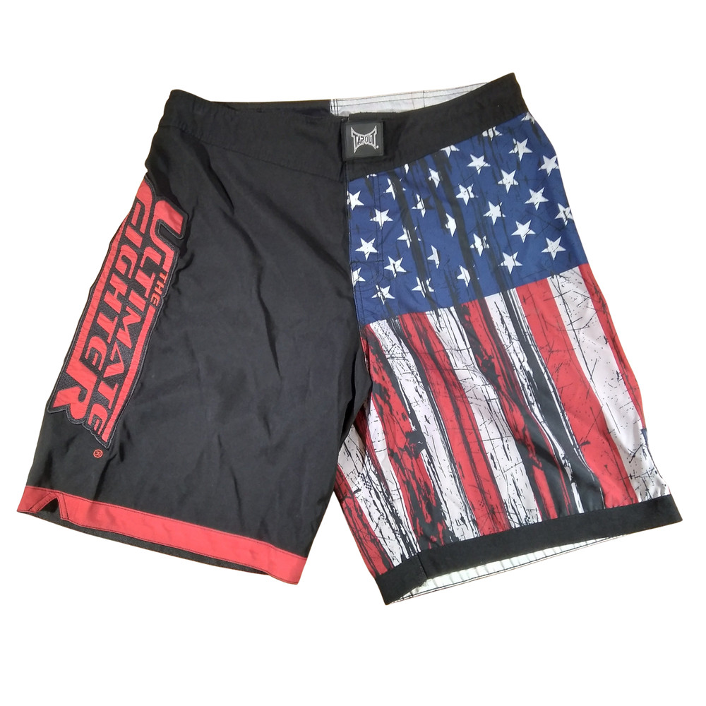 Tapout MMA UFC Ultimate Fighter Team USA Fighter Shorts Adult 34 American Flag