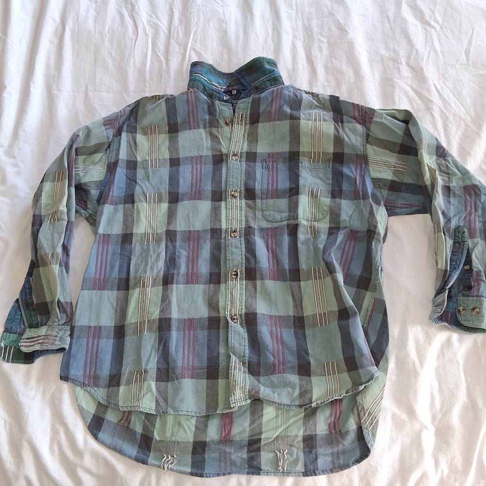Nino Cerruti Sport Men’s 100% Cotton Long Sleeve Casual Button Up Shirt XL