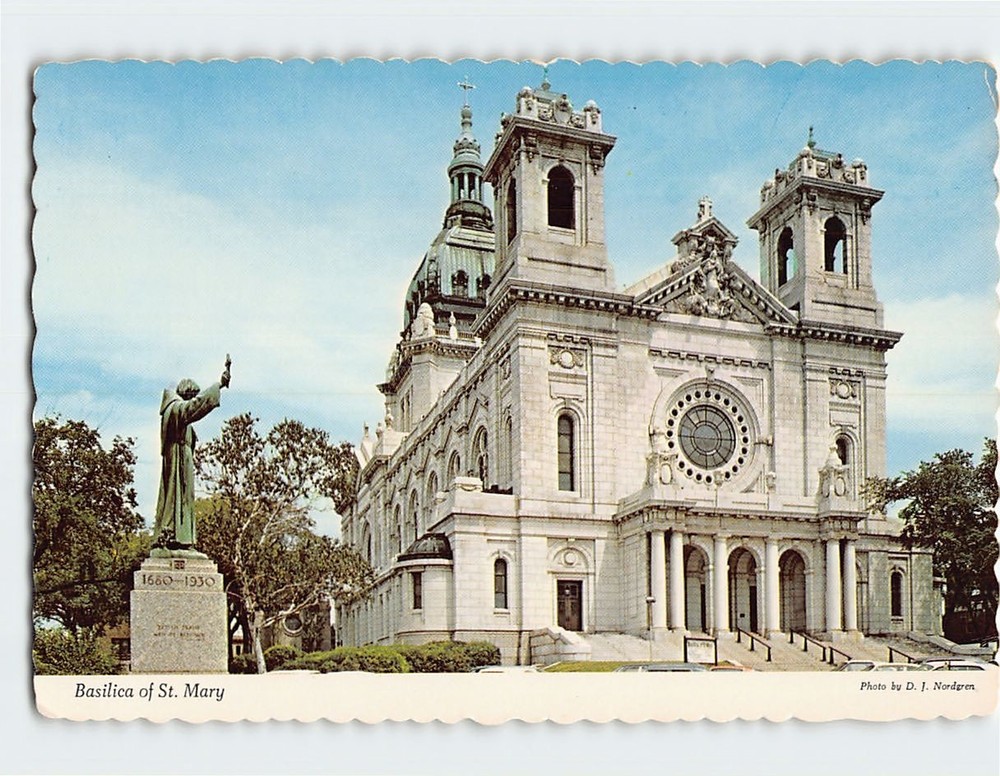 Postcard Basilica of St. Mary Minneapolis Minnesota USA