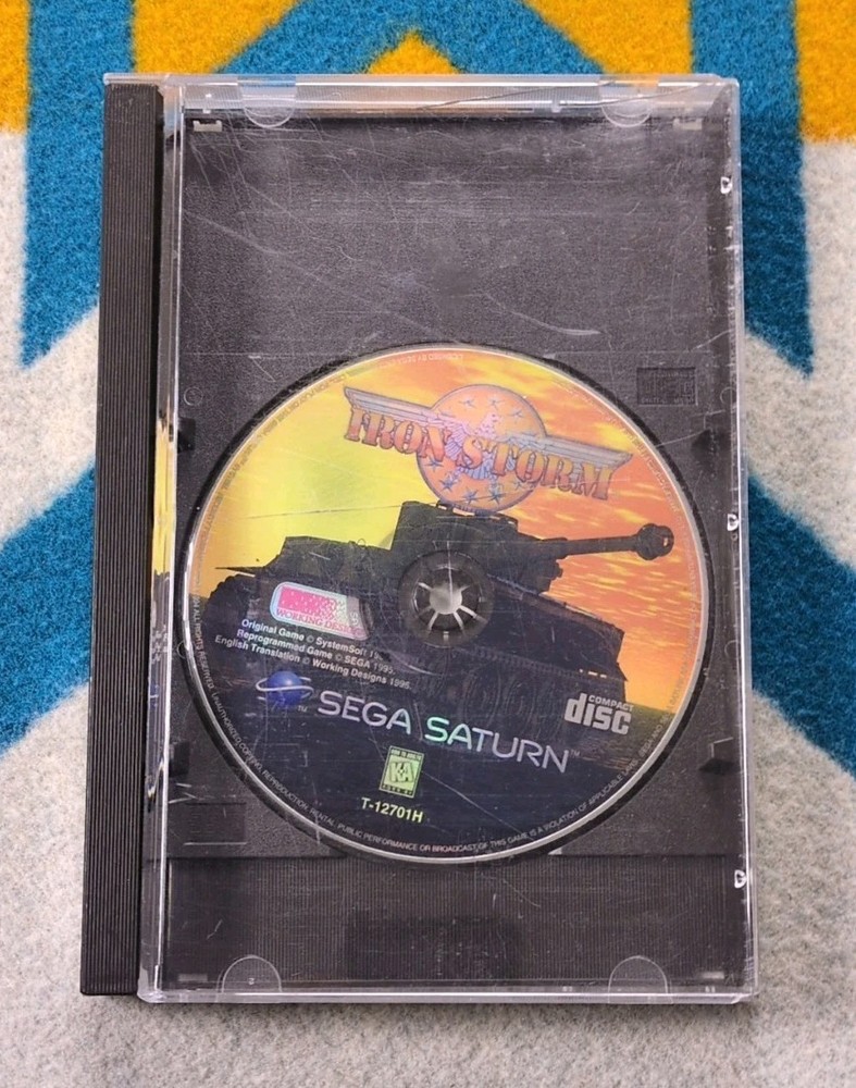 Vintage Iron Storm Sega Saturn Disc Game T-12701H 1995