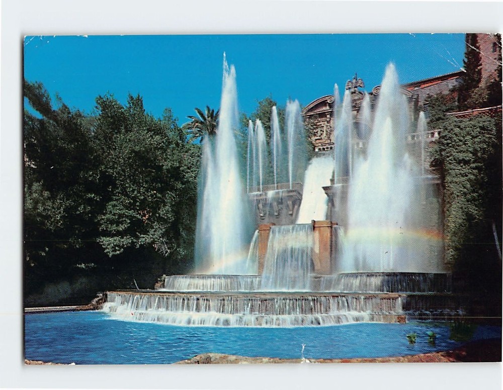 Postcard Organ's Fountain Villa D'Este Tivoli Italy