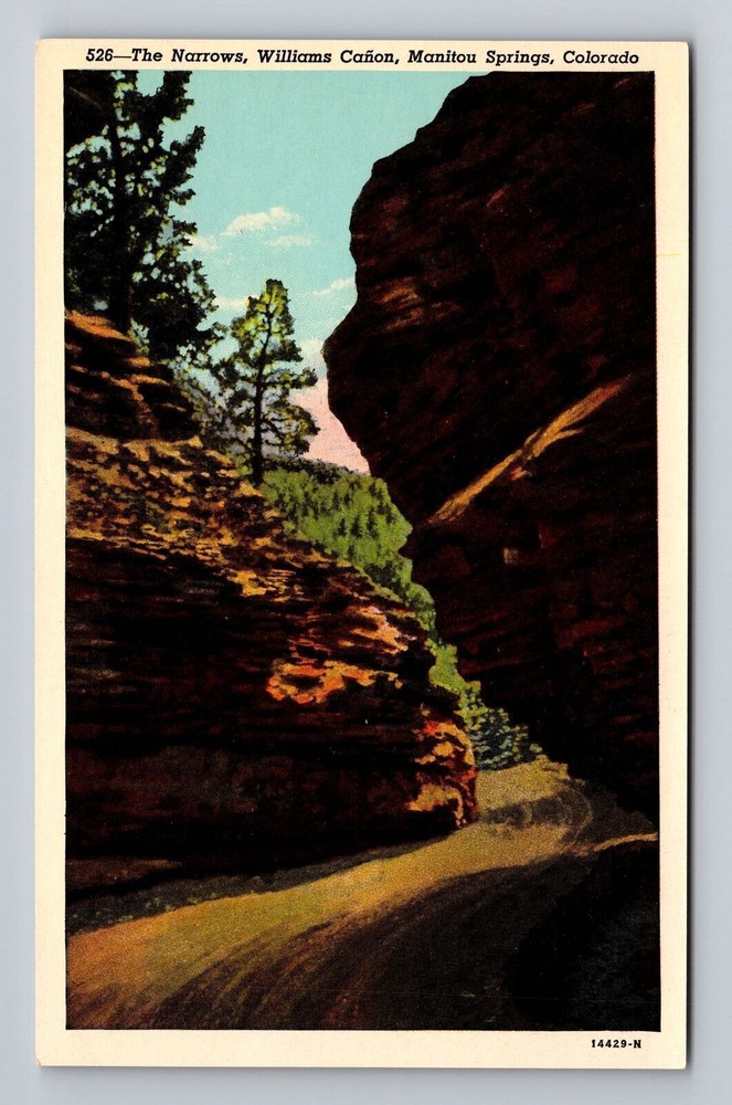 Colorado Co Manitou Springs The Narrows Williams Canon Vintage Postcard