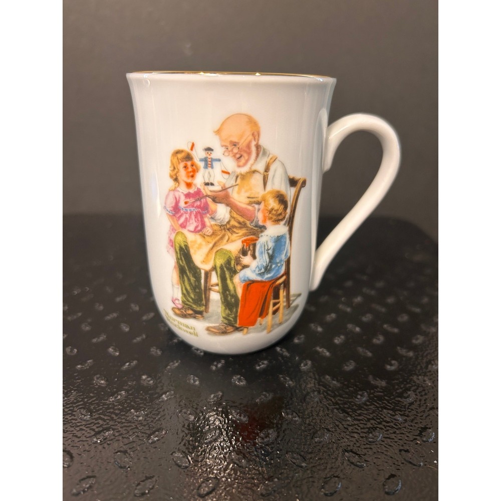 vintage Norman Rockwell Museum collectible porcelain mug titled 