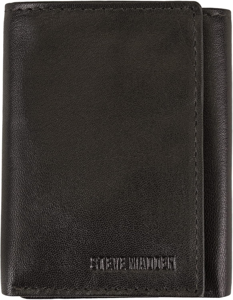 Steve Madden Men's RFID Trifold Wallet with Id Window