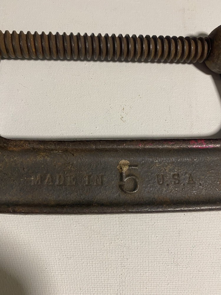 Vintage Large Malleable C Clamp Made In The USA #5