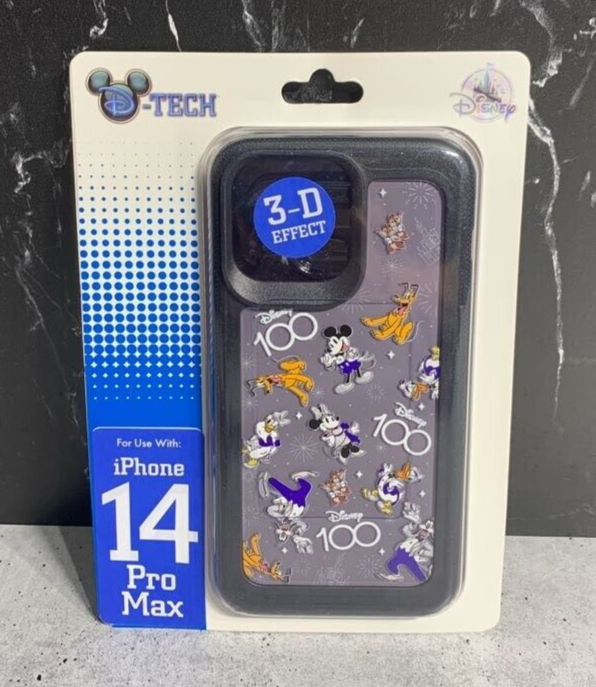 DISNEY PARKS Mickey Mouse Friends 100 Years D-Tech 3D iPHONE 14 Pro Max Case