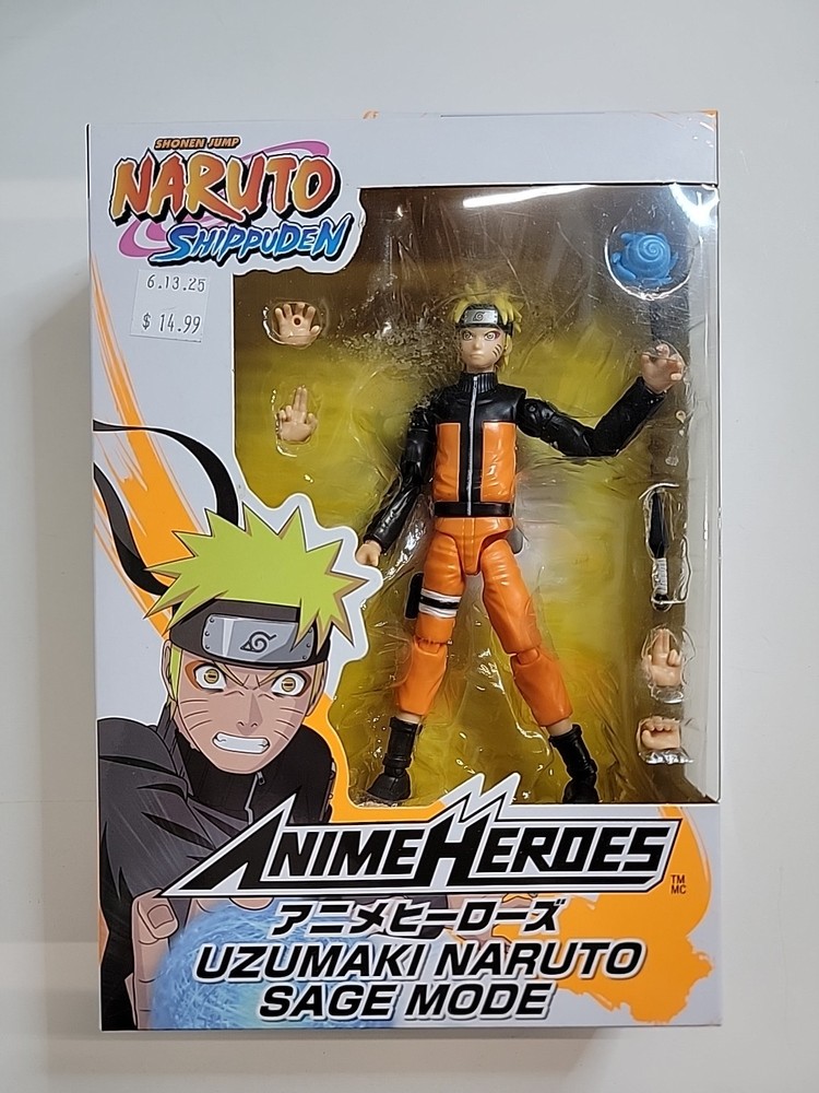Naruto Shippuden Anime Heroes Uzumaki Naruto Sage Mode Action Figure Bandai