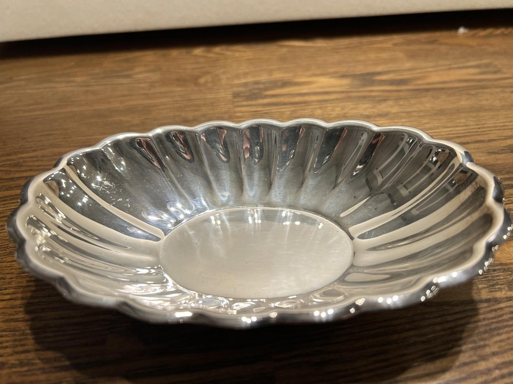 Reed and Barton silver plated fluted dish