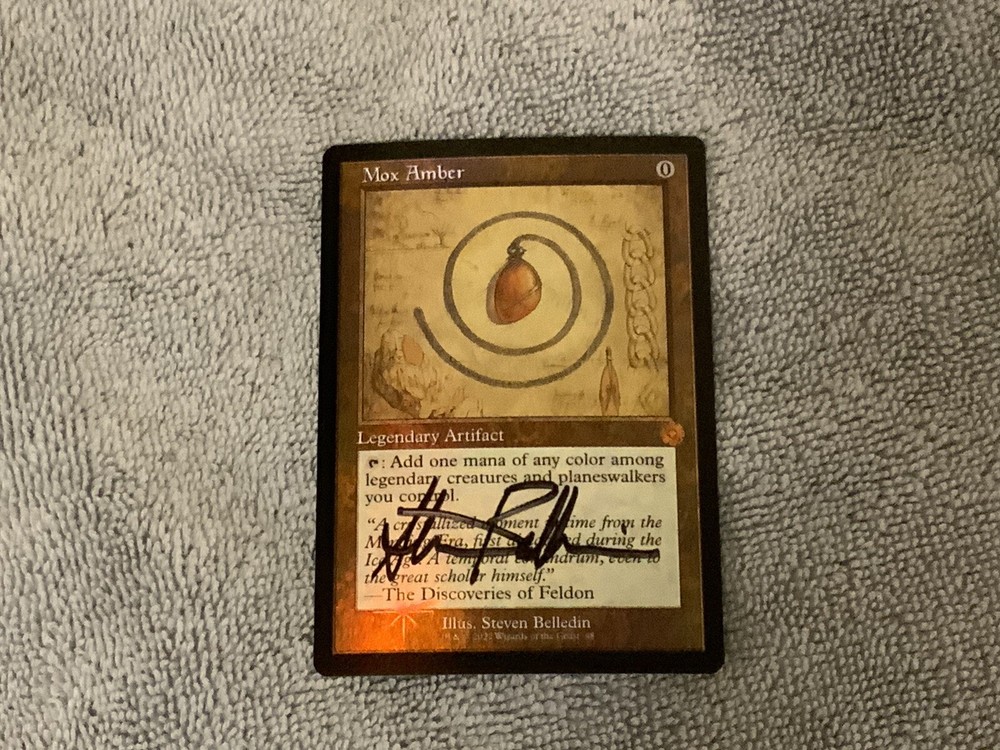 MTG Magic Mox Amber Schematic FOIL Signed Artist Proof x1 BRO Steven Belledin