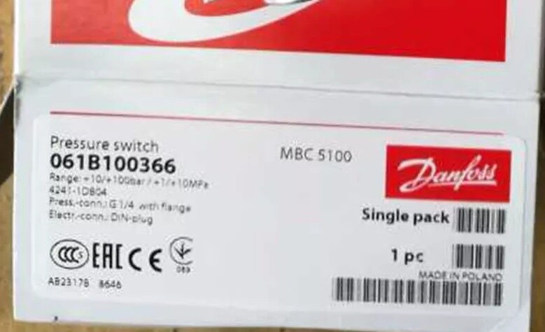 DANFOSS MBC5100 Pressure Switch 061B100366 NEW fedex or DHL