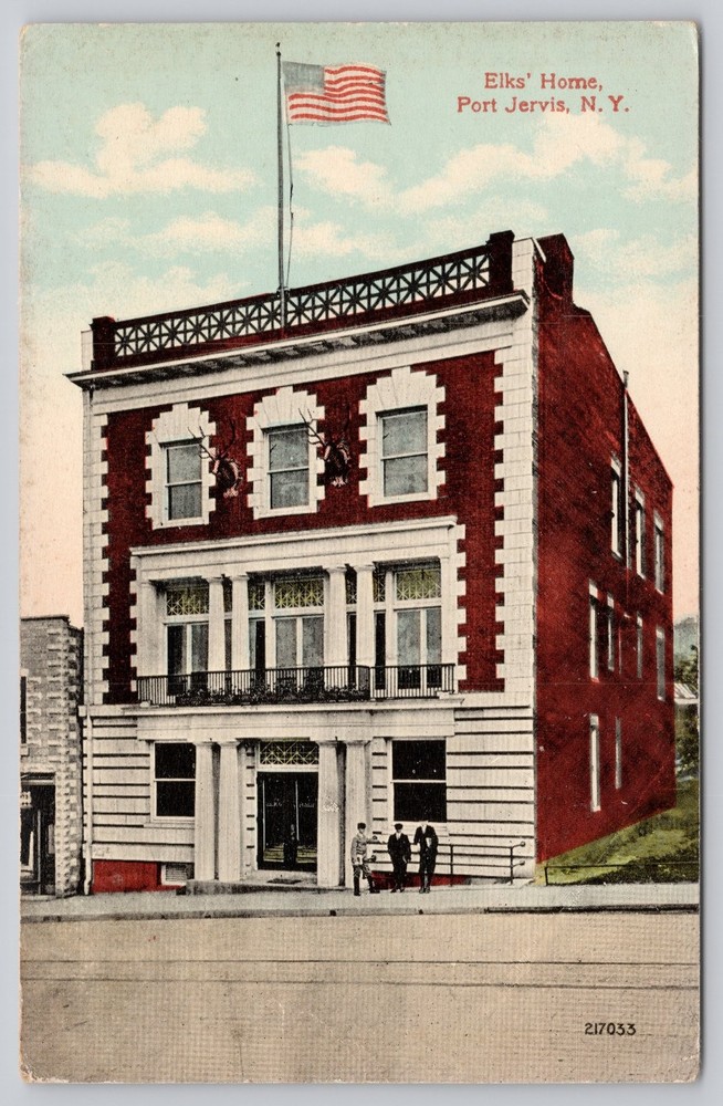 Elks' Home Port Jervis NY Postcard The Valentine-Souvenir Co. Early 1900s