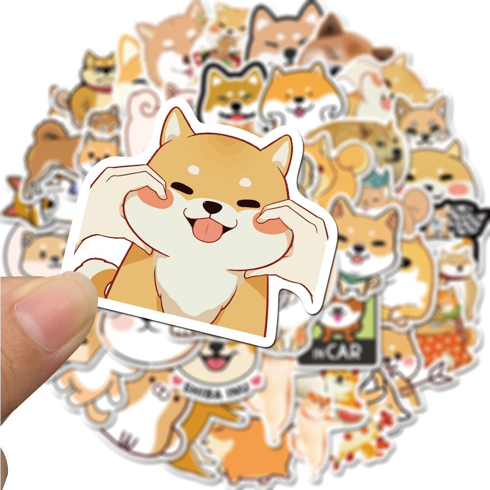 100pcs Vinyl Cute dog Sticker Pack,Waterproof,For Laptop,Water Bottle