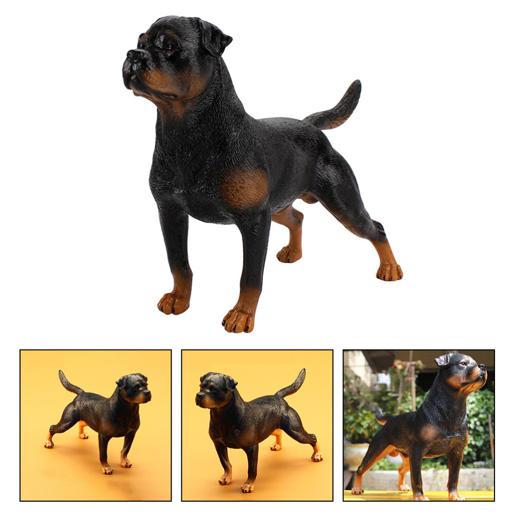 Dog Figurine Rottweiler Model Desktop Adornment Multi-purpose Child