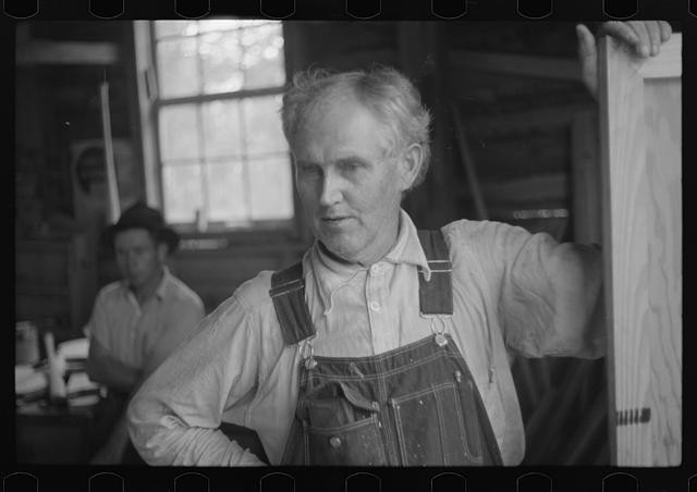 Skyline Farms Jackson County Alabama 1930s Farmer in Overalls Portrait