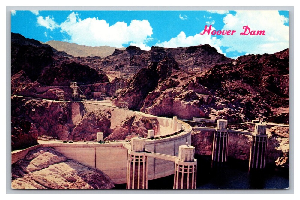 Boulder City, NV Nevada, Hoover Dam, Closeup, Vintage Chrome Postcard